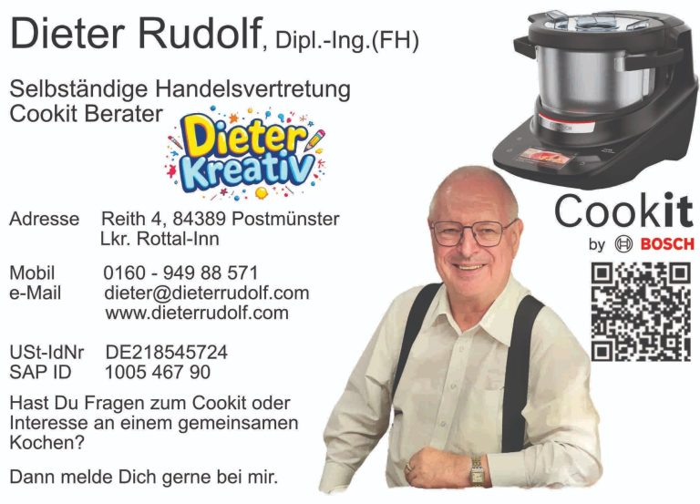Visitenkarte Dieter Rudolf für Cookit Visitenkarte Dieter Rudolf für Cookit